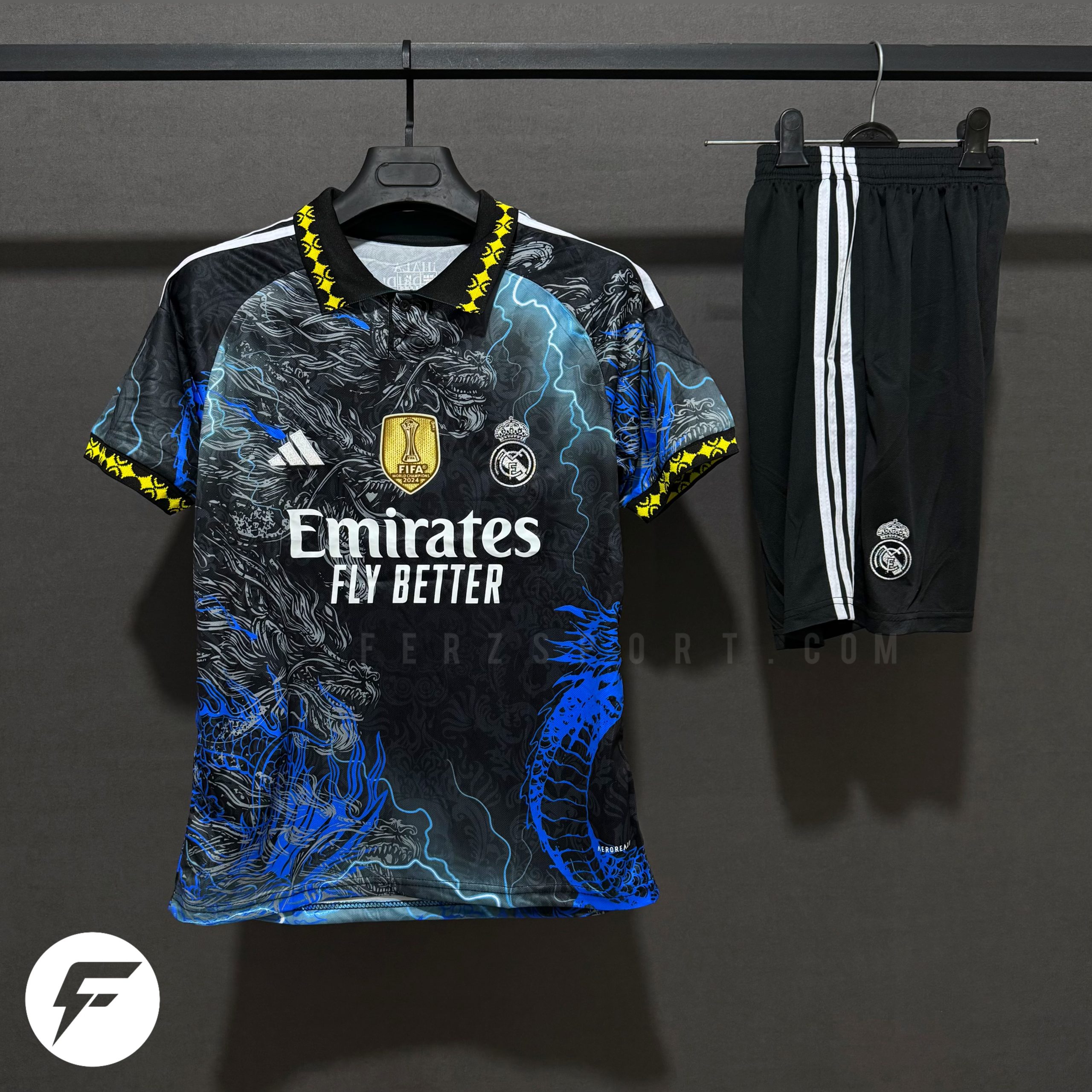 تیشرت و شورت دراگون رعدوبرقی رئال مادرید (+A)