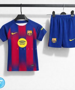 لباس فوتبال بچگانه اول بارسلونا2026 (تایلندی+A)